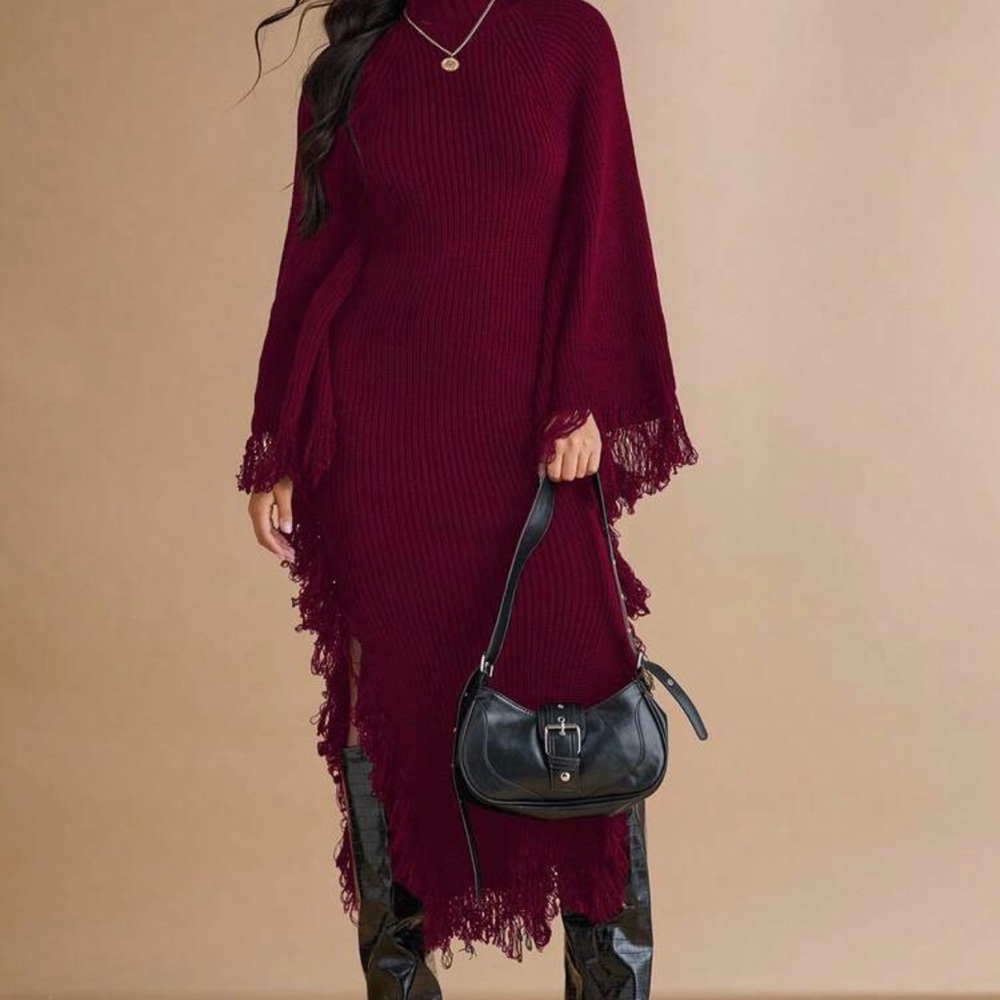 Burgundy Knit Sweater - Picture 7 of 8